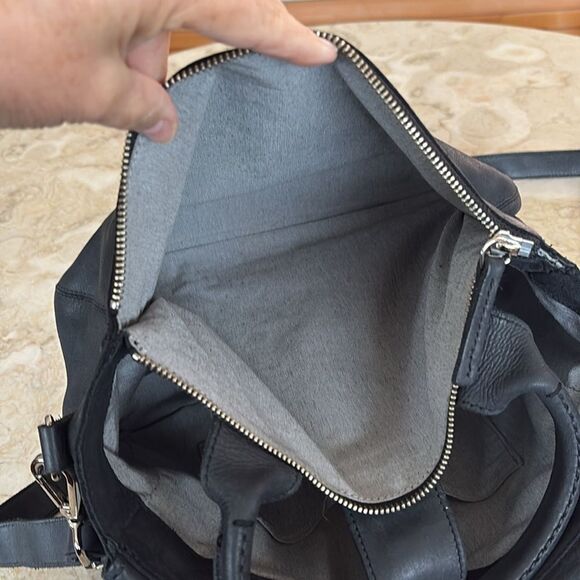 Roots Leather Large Satchel Convertible Crossbody Bag - Picture 13 of 16